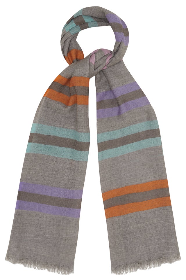 Men's York wool stripe scarf